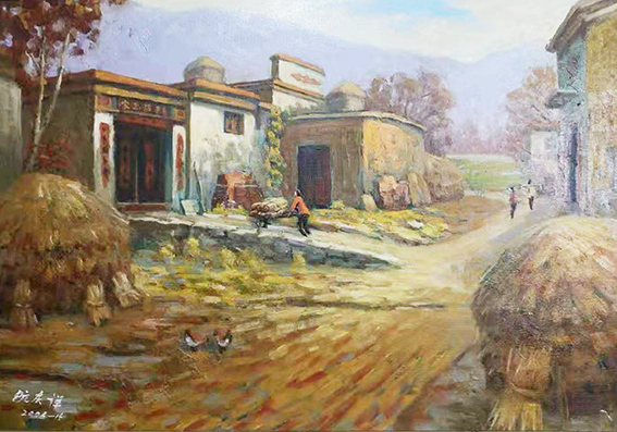 阮庆祥作品9 《故乡村头》2006年作  规格：92cmx65cm